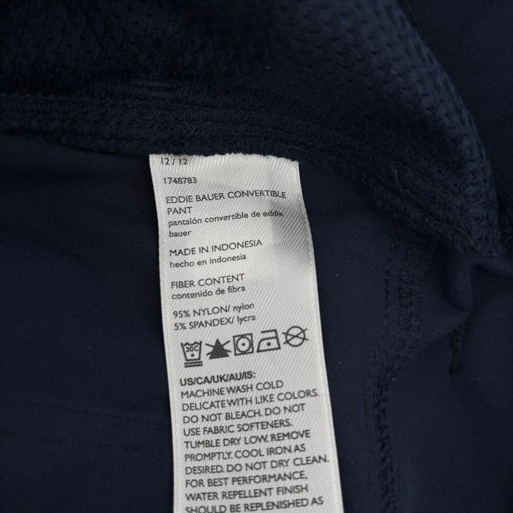 Eddie Bauer Convertible Pants Womens 6 Hiking Zip Off UPF 50 Navy 9.25" Shorts - Picture 7 of 7